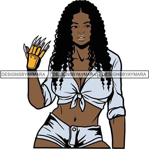 Afro Black Woman Halloween SVG Cutting Files For Silhouette Cricut and More