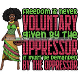 Afro Lola Black History Month Quotes .SVG Clipart Vector Cutting Files For Circuit Silhouette Cricut and More!