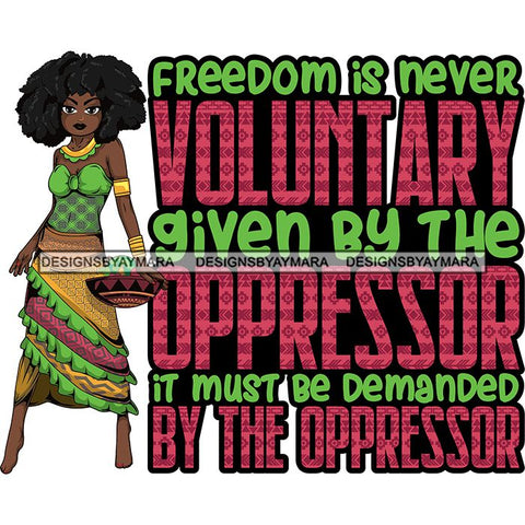 Afro Lola Black History Month Quotes .SVG Clipart Vector Cutting Files For Circuit Silhouette Cricut and More!