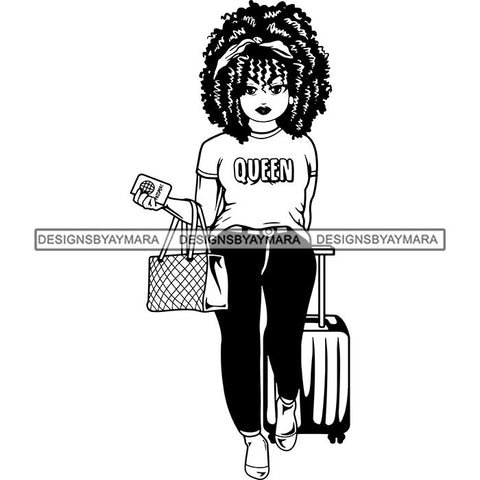 Lola Travel Vacation Getaway Black Proud Woman Traveling .SVG Cutting Files For Silhouette and Cricut and More!