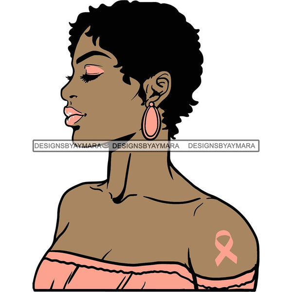 Strong Afro Woman SVG Cancer Survivor Cutting Files For Silhouette Cricut and More