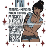 Afro Woman I'm Successful Quotes SVG Files For Cutting and More!