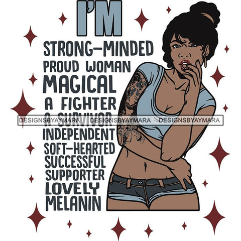 Afro Woman I'm Successful Quotes SVG Files For Cutting and More!