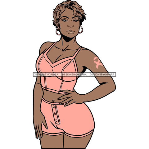 Strong Afro Woman SVG Cancer Survivor Cutting Files For Silhouette Cricut and More