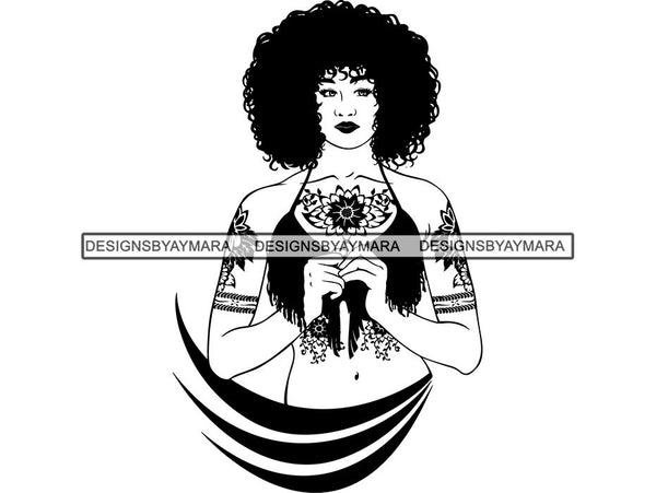 Tattoo Nubian Goddess SVG Files For Cutting