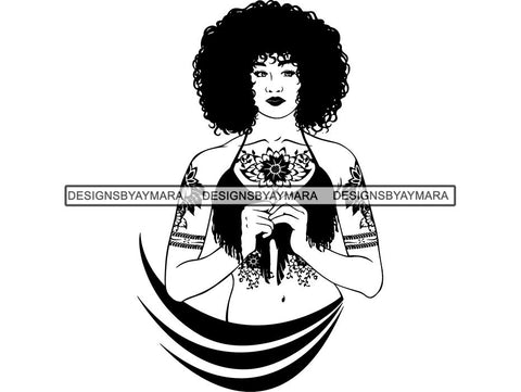 Tattoo Nubian Goddess SVG Files For Cutting