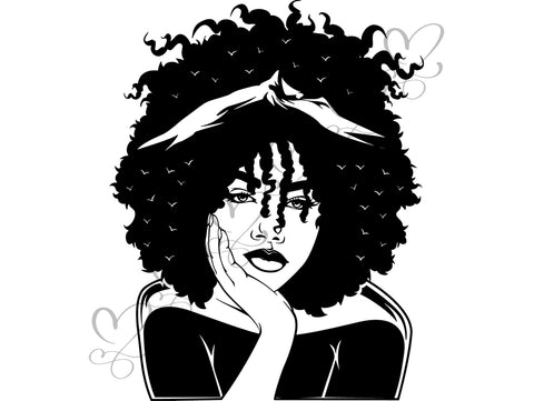 Afro Beautiful Black Woman SVG African American Ethnicity Afro Puffy Hairstyle Beauty Salon Queen Diva Classy Lady  Beautiful People Beauty Salon Princess