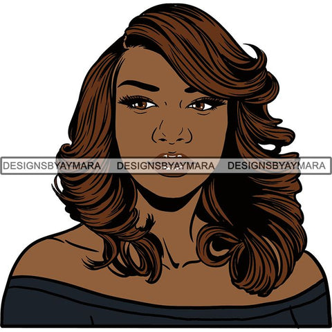 Afro Woman Nubian Melanin Popping Unique Design SVG Cutting Files For Silhouette Cricut and More