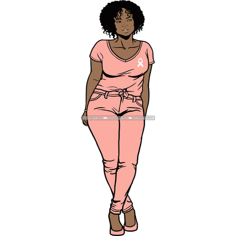 Strong Afro Woman SVG Cancer Survivor Cutting Files For Silhouette Cricut and More
