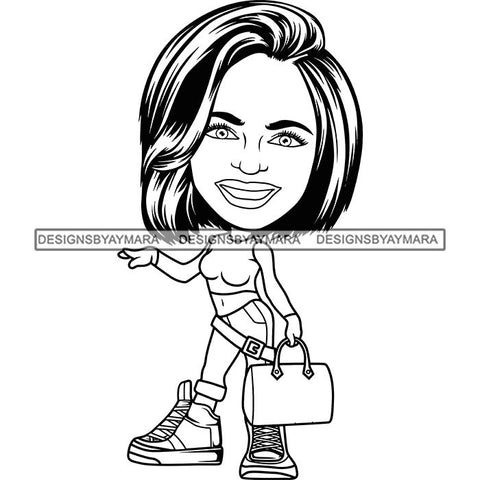 Cute Afro Lola Boss Lady Summer Fashion Dope Diva Glamour .SVG Cutting