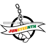 June 19 Juneteenth Emancipation Freedom Holiday African American History  SVG PNG JPG Vector Cutting Files