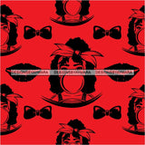 Fashion Lady Seamless Pattern Abstract Decorative Background Vector Designs SVG Files For Cutting and More!