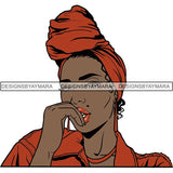 Afro Woman SVG Turban Head Wrap Cutting Files For Silhouette Cricut and More