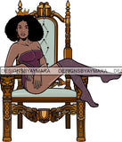 Afro Queen Goddess Melanin Nubian Glamour .PNG Print Files Not For Cutting