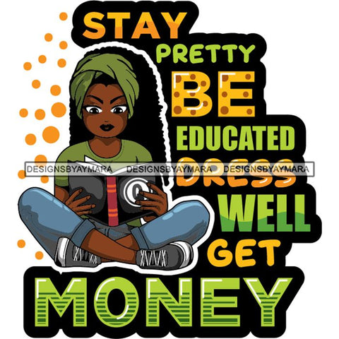 Afro Lola Reading Education Smart Woman Quotes .SVG Cutting Files For Silhouette Cricut and More!