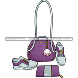 Purse Bag Shoes High Heels Glamour Luxury Fashion Shine SVG Clipart Vector Cutting Files