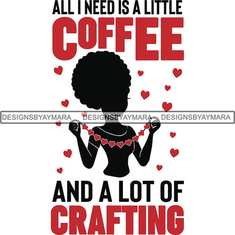 Afro Craft Lady SVG Cutting Files For Silhouette Cricut and More