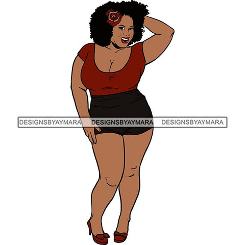 BBW Thick Thigh Woman Sassy Exotic Curvy Big Bone Goddess .SVG Cutting Files For Silhouette and Cricut and More!