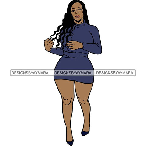 BBW Thick Thigh Woman Sassy Exotic Curvy Big Bone Goddess .SVG Cutting Files For Silhouette and Cricut and More!