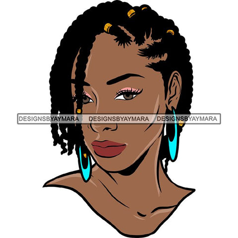 Ebony Afro Woman Nubian Melanin Brown Skin Makeup Model Glasses Accesories SVG Cut Files