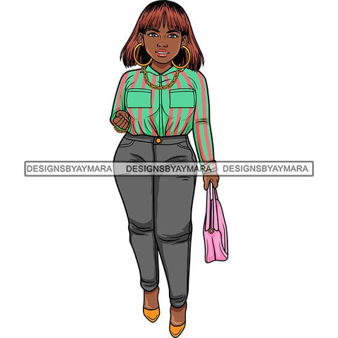 Afro Lola Classy Fashion Lady Glamour Businesswoman .SVG Cutting Files For Silhouette Cricut and More!