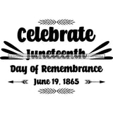 Juneteenth Emancipation Freedom June19 Holiday African American History  SVG PNG JPG Vector Cutting Files