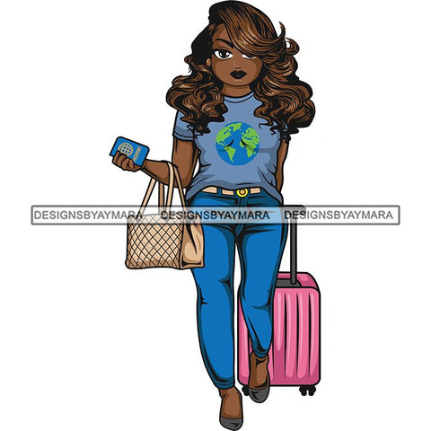 Lola Travel Vacation Getaway Black Proud Woman Traveling .SVG Cutting Files For Silhouette and Cricut and More!