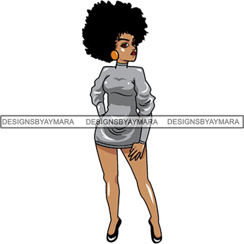 Afro Lola Boss Lady Quotes SVG Cutting Files For Silhouette Cricut and More