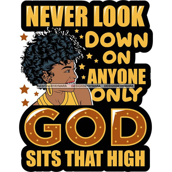 Afro Woman God Lord Life Quotes SVG Cutting Files For Silhouette and Cricut and More!