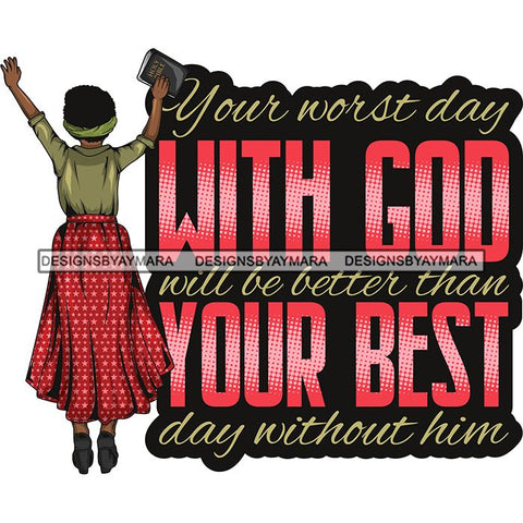 Afro Lola Praying Begging Asking God Lord Faith Strength Quotes .SVG Vector Clipart Cutting Files For Silhouette Cricut and More!