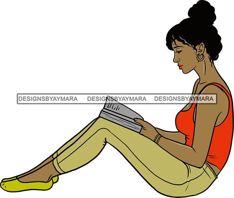 Woman Reading A Book Education Smart Classy Lady Drinking Coffee Wine .SVG Cutting Files For Silhouette Cricut and More!