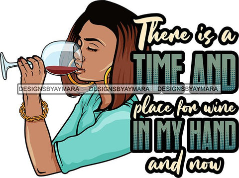 Afro Lola Drinking Wine Relaxing Chilling Life Quotes Alcohol Consumer .SVG Cutting Files For Silhouette and Cricut and More!