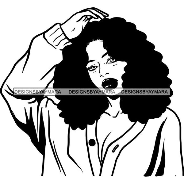 Afro African American Lady Woman Classy Nubian SVG Cutting Files