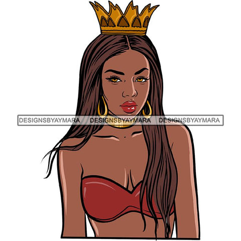 Ebony Afro Woman Nubian Melanin Brown Skin Makeup Model Glasses Accesories SVG Cut Files