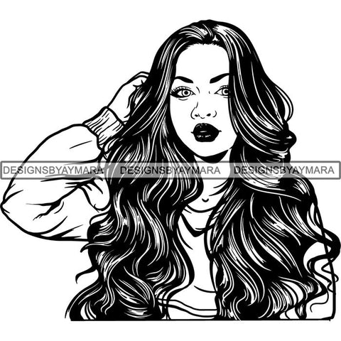 Afro Melanin Popping Dark Latina SVG Cutting Files For Silhouette Cricut and More