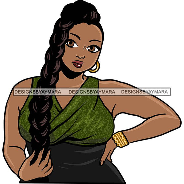 Attractive BBW Nubian Melanin Popping Beautiful African American Big Woman SVG Cutting Files