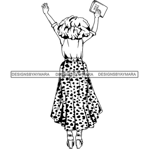 Afro Lola Praying Begging Asking God Lord Faith Strength .SVG Vector Clipart Cutting Files For Silhouette Cricut and More!