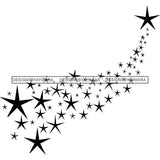 Stars Shutting Sky Astronomy Magic Hot Seller Design SVG Cutting Files