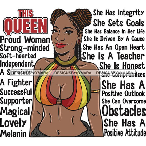 Afro Woman This Queen Quotes SVG Files For Cutting and More!