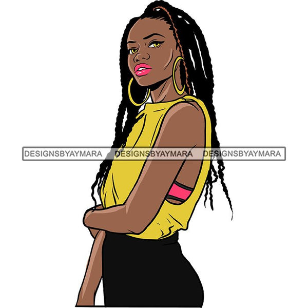 Ebony Afro Woman Nubian Melanin Brown Skin Makeup Model Glasses Accesories SVG Cut Files