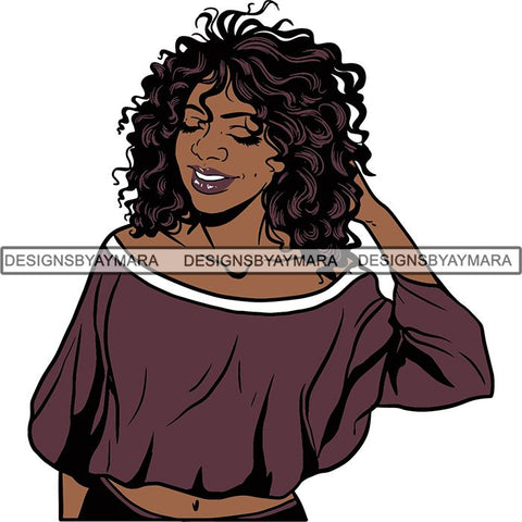 Afro Melanin Popping Dark Latina SVG Cutting Files For Silhouette Cricut and More
