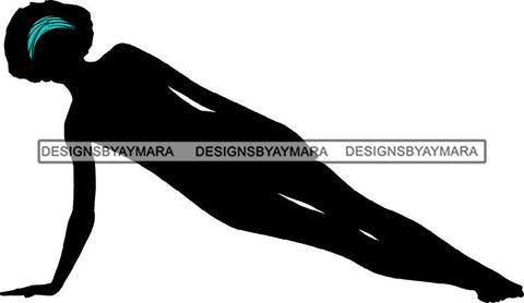Afro Woman Silhouette Doing Yoga Meditating Relax Meditate .SVG Cutting Files For Silhouette Cricut and More!