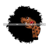 Afro African Lady Pretty Face Goddess Glamour Fashion Vector SVG Cutting Files