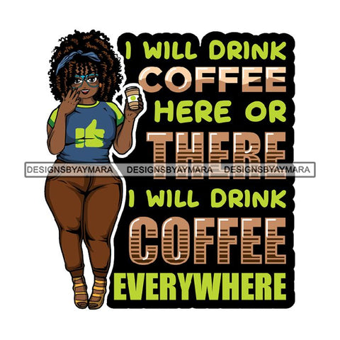 Lola Afro BBW Coffee Quotes .SVG Cutting Files For Silhouette and Cricut and More!