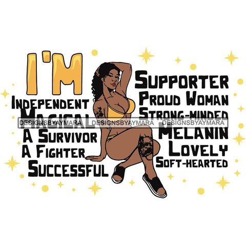 Afro Woman I'm Successful Quotes SVG Files For Cutting and More!
