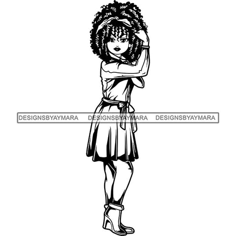 Afro Strong Classy Lola Flexing Believe in Yourself .SVG Cutting Files For Silhouette and Cricut and More!