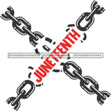 Juneteenth Emancipation Freedom June 19 Holiday African American History  SVG PNG JPG Vector Cutting Files