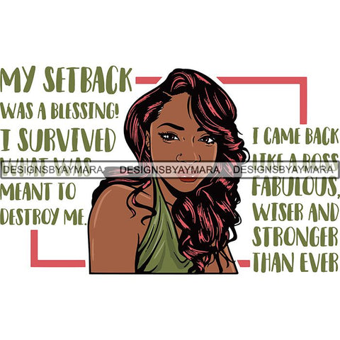 Afro Independent Successful Woman SVG Cutting Files For Silhouette Cricut and More
