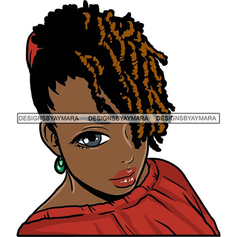 Afro Black Woman Sister-lock Hairstyle .SVG Cutting Files For Silhouette Cricut and More!