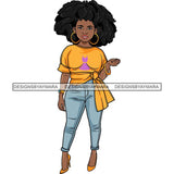 Afro Lola Boss Confident Classy Lady SVG Cutting Files For Silhouette Cricut and More